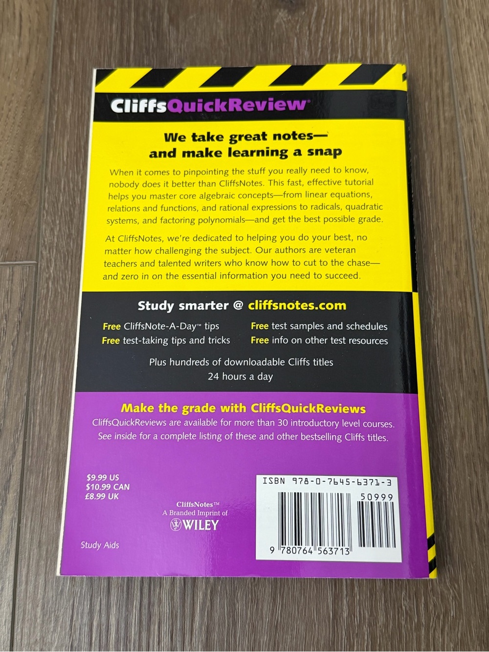 CliffsQuickReview Algebra I & Algebra II Study Guide - Picture 4 of 4